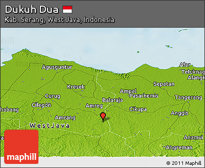 Physical Panoramic Map of Dukuh Dua