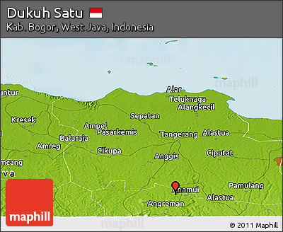 Physical Panoramic Map of Dukuh Satu