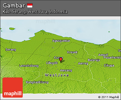 Physical Panoramic Map of Gambar