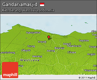 Physical Panoramic Map of Gandariamasjid
