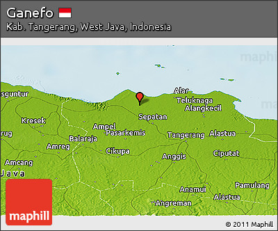 Physical Panoramic Map of Ganefo