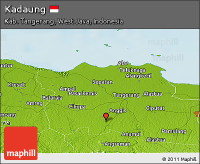 Physical Panoramic Map of Kadaung
