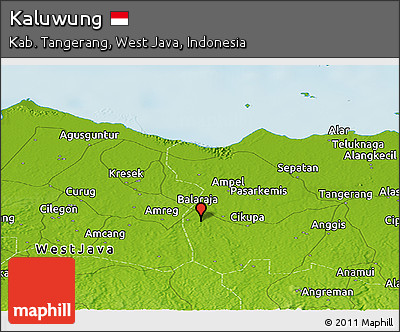 Physical Panoramic Map of Kaluwung