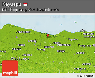 Physical Panoramic Map of Kayuapu