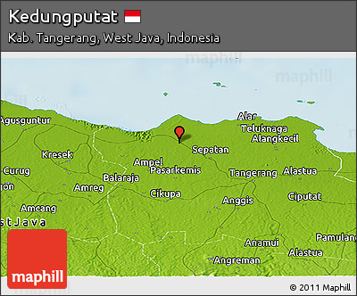 Physical Panoramic Map of Kedungputat