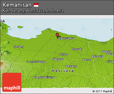 Physical Panoramic Map of Kemanisan