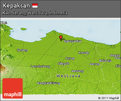 Physical Panoramic Map of Kepaksan