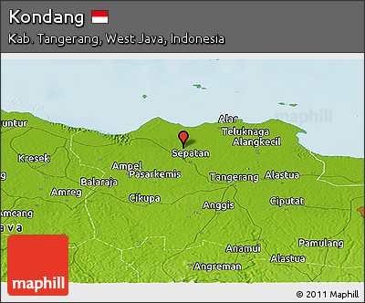 Physical Panoramic Map of Kondang