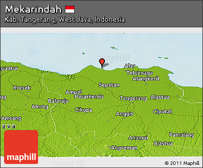 Physical Panoramic Map of Mekarindah