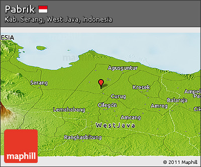 Physical Panoramic Map of Pabrik