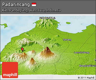 Physical Panoramic Map of Padarincang