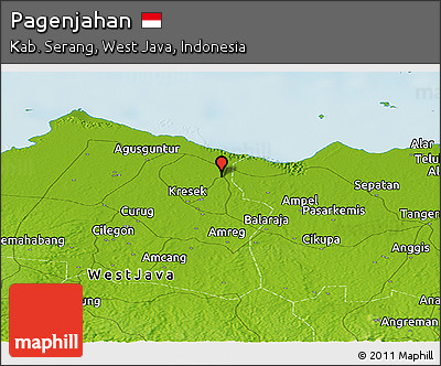 Physical Panoramic Map of Pagenjahan