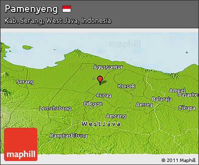 Physical Panoramic Map of Pamenyeng