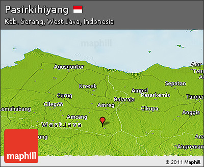Physical Panoramic Map of Pasirkihiyang