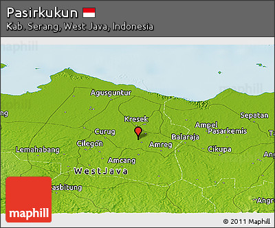 Physical Panoramic Map of Pasirkukun