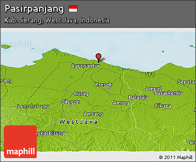 Physical Panoramic Map of Pasirpanjang