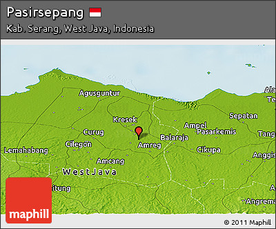 Physical Panoramic Map of Pasirsepang
