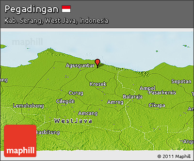 Physical Panoramic Map of Pegadingan