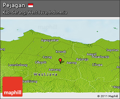 Physical Panoramic Map of Pejagan