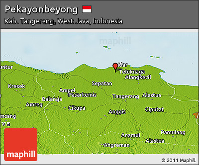 Physical Panoramic Map of Pekayonbeyong