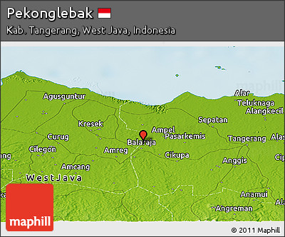 Physical Panoramic Map of Pekonglebak