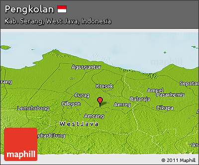 Physical Panoramic Map of Pengkolan