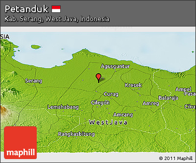 Physical Panoramic Map of Petanduk