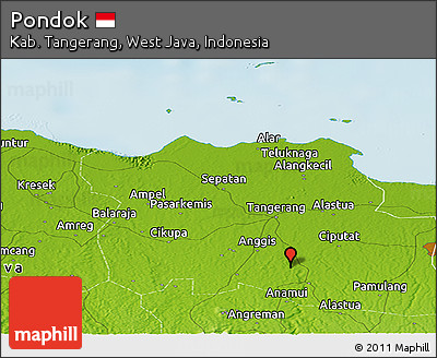 Physical Panoramic Map of Pondok