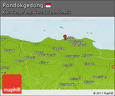 Physical Panoramic Map of Pondokgedong