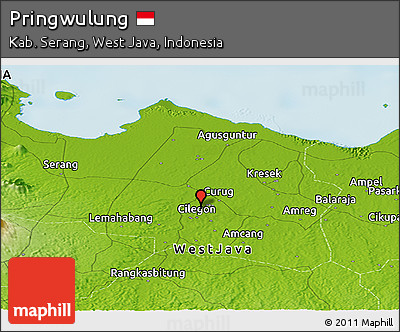 Physical Panoramic Map of Pringwulung