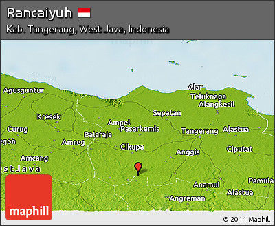 Physical Panoramic Map of Rancaiyuh