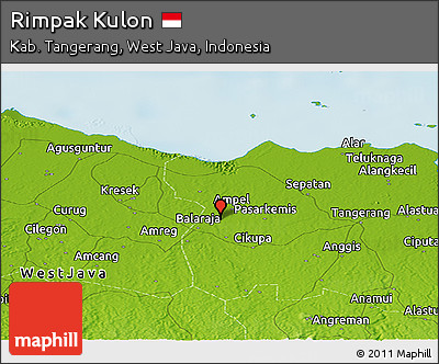 Physical Panoramic Map of Rimpak Kulon