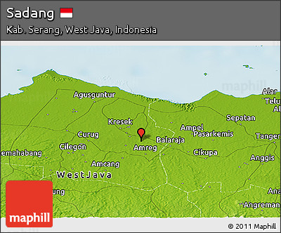 Physical Panoramic Map of Sadang
