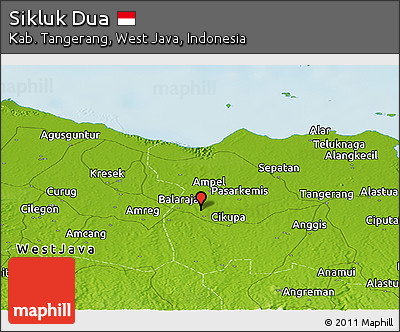 Physical Panoramic Map of Sikluk Dua