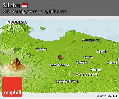 Physical Panoramic Map of Silebu