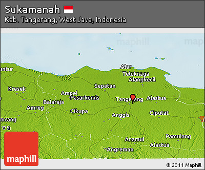 Physical Panoramic Map of Sukamanah