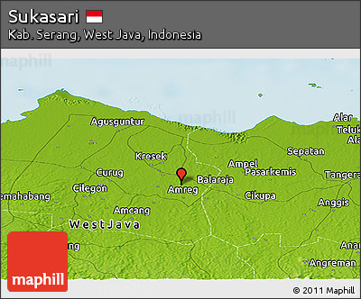 Physical Panoramic Map of Sukasari