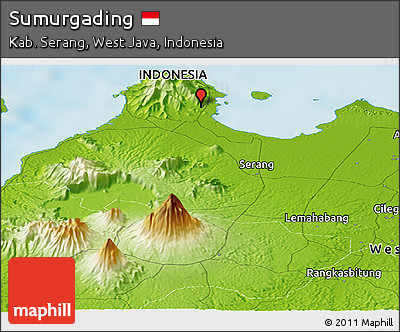 Physical Panoramic Map of Sumurgading