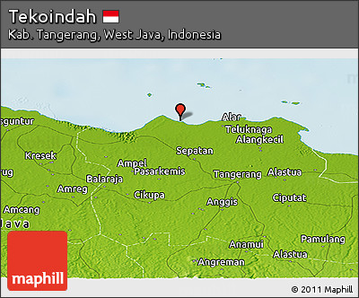 Physical Panoramic Map of Tekoindah
