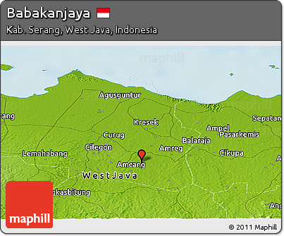 Physical Panoramic Map of Babakanjaya