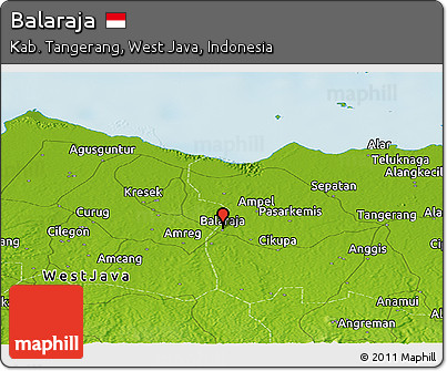 Physical Panoramic Map of Balaraja