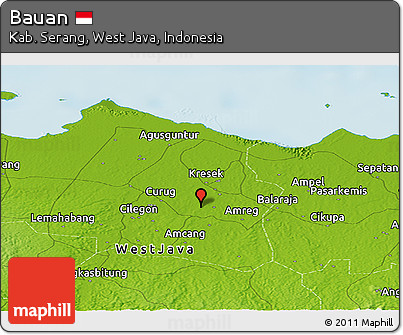 Physical Panoramic Map of Bauan