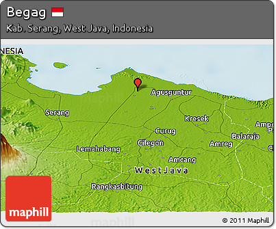 Physical Panoramic Map of Begag