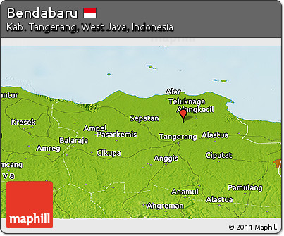 Physical Panoramic Map of Bendabaru