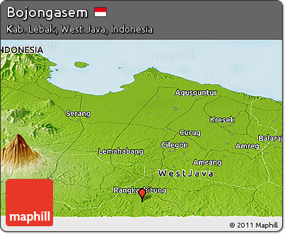 Physical Panoramic Map of Bojongasem