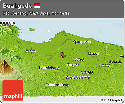 Physical Panoramic Map of Buahgede