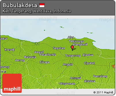 Physical Panoramic Map of Bubulakdesa