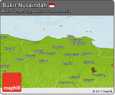 Physical Panoramic Map of Bukit Nusaindah
