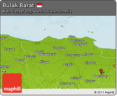 Physical Panoramic Map of Bulak Barat