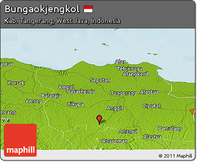 Physical Panoramic Map of Bungaokjengkol
